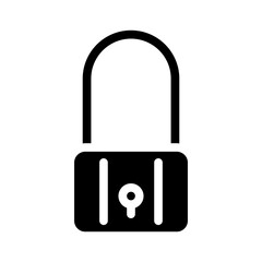 padlock safe glyph icon vector. padlock safe sign. isolated symbol illustration