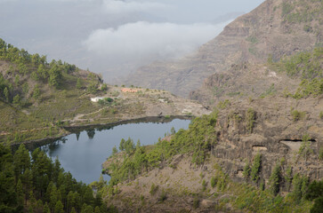 Fototapeta premium El Mulato dam. The Nublo Rural Park. Mogan. Gran Canaria. Canary Islands. Spain.