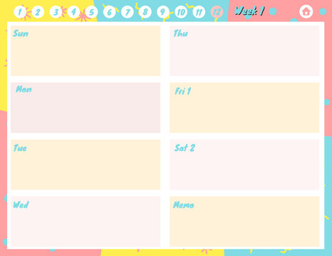 1st  Week Of December  2023  Colorful Planner