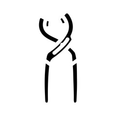 soft jaw pliers glyph icon vector. soft jaw pliers sign. isolated symbol illustration