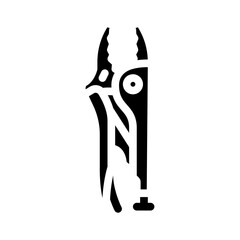 locking pliers glyph icon vector. locking pliers sign. isolated symbol illustration