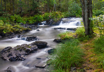 Beautiful stream and waterfall in Maine