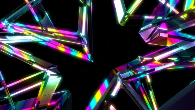 クリスタル 宝石 VJ 四角 カラフル [ループ対応] [別Verあり]