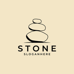 Balance stone logo vector design illustration
