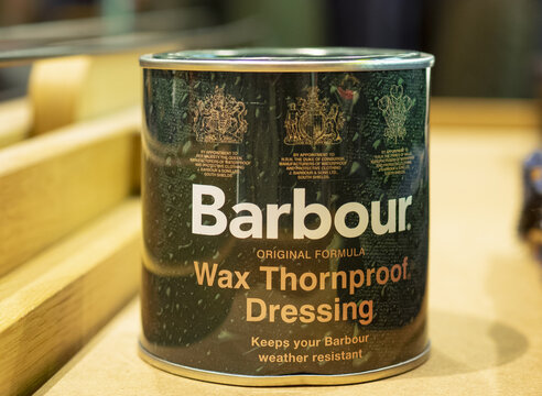 Wax to waterproof Barbour jackets. Milan - Italy, 22 October 2022