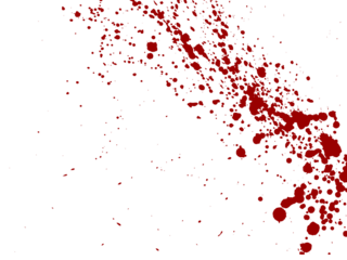 Blood drops and splatters. Illustration on a transparent background