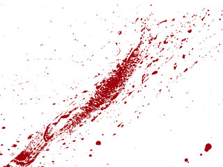 Blood drops and splatters. Illustration on a transparent background - obrazy, fototapety, plakaty