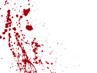 Blood drops and splatters. Illustration on a transparent background