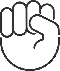 Hand gestures. finger and sign language. outline icon