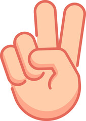 Hand gestures. finger and sign language. filled outline icon