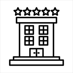 Hotel Icon Logo Design Vector Template Illustration Sign And Symbol