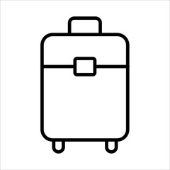 Suitcase Icon Logo Design Vector Template Illustration Sign And Symbol