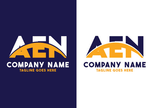 Letter AEN logo design vector template, AEN logo