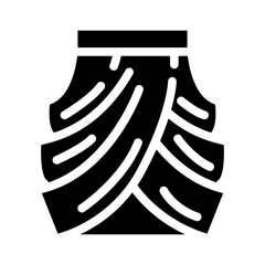 tulip skirt glyph icon vector. tulip skirt sign. isolated symbol illustration