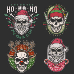 Scary Christmas set flyers colorful