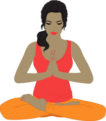 woman in sitting yoga pose