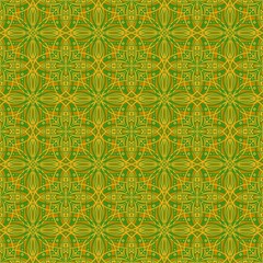 golden green ornament seamless pattern