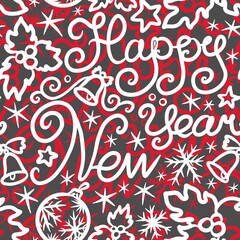 seamless abstract pattern happy new year lettering fabric fashion design print wrapping paper digital illustration texture wallpaper colorful print 