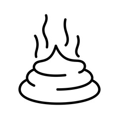 Pet poo. Stinky Poop icon. Pictogram isolated on a white background.