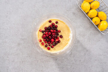 Lemon cranberry bundt cake