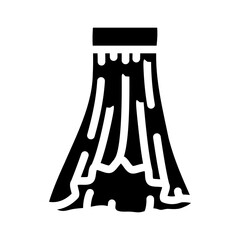 handkerchief skirt glyph icon vector. handkerchief skirt sign. isolated symbol illustration
