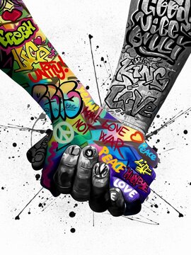Graffiti hands 