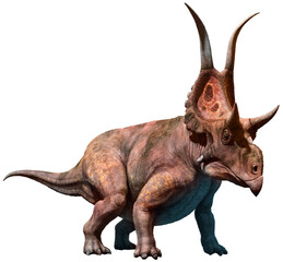Diabloceratops from the Cretaceous era 3D illustration	