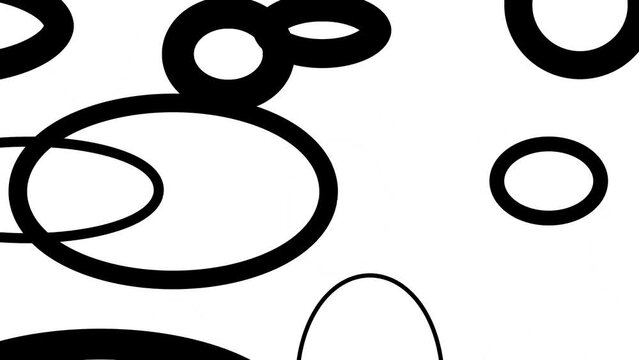 Flickering ellipses pattern. Simple shape visuals.