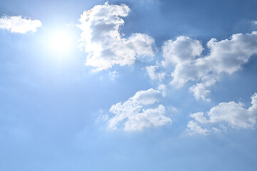 太陽と雲の大空