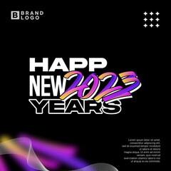 Fototapeta premium modern colorful trend of 2023 new year logo type