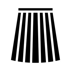 box pleat skirt glyph icon vector. box pleat skirt sign. isolated symbol illustration