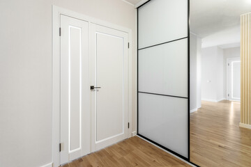 Interior and entrance doors in the new apartment.