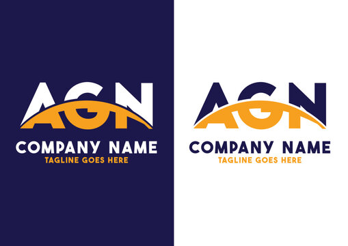 Letter AGN logo design vector template, AGN logo