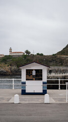small wooden house from local sellers on the sea in Cudillera, spain