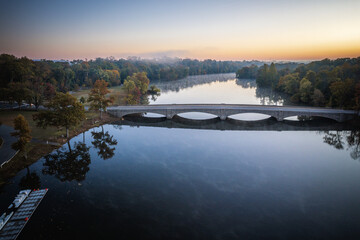 Drone Sunrise in Princeton, New Jersey 