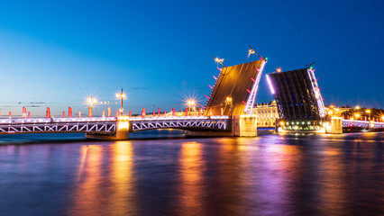 Fototapeta na wymiar Blue Hour Shot St. Petersburg (Russia)