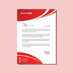 Modern red letterhead design	