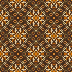 Flower Tradition Ethnic pattern IKAT paisley pattern Aztec African Indian Indonesian design Seamless pattern for fabric print cloth dress carpet curtains rug Sarong wrapping 