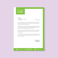 Simple modern letterhead design