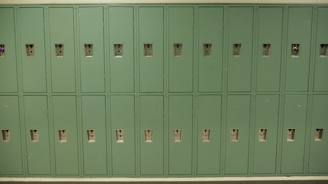 School hallway lockers