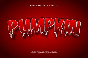 Halloween pumpkin editable text effect