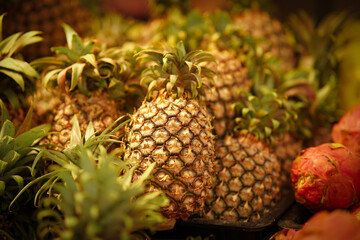 Fresh pineapple fruit stock photo
