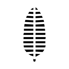 banana tropical leaf glyph icon vector. banana tropical leaf sign. isolated symbol illustration