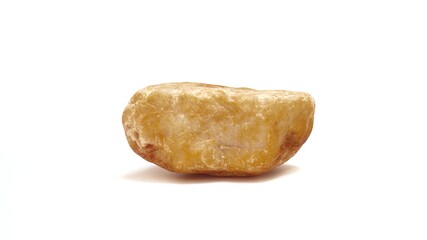 yellow marble on a white background