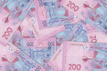 Fototapeta na wymiar Ukrainian banknotes. Close up money from Ukraine. Ukrainian hryvnia.3D render