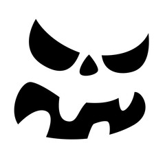 Emotion angry jack face for halloween. Evil face