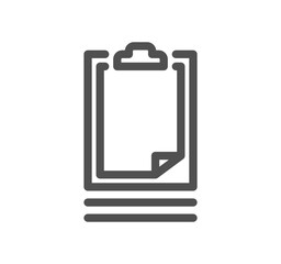 Document icon outline and linear vector.