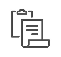 Document icon outline and linear vector.
