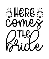 here comes the bride svg