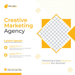 Digital marketing social media and instagram post banner template